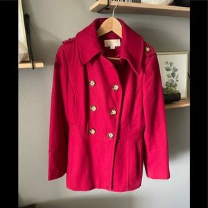 Michael Kors Red Peacoat